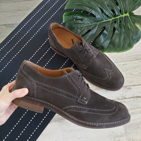 Vionic| Bowery Bruno Oxford Leather Shoes Size 9.5 - Picture 2 of 7